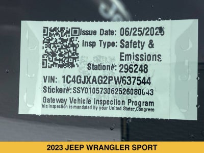 2023 Jeep Wrangler 2-Door Sport 4x4