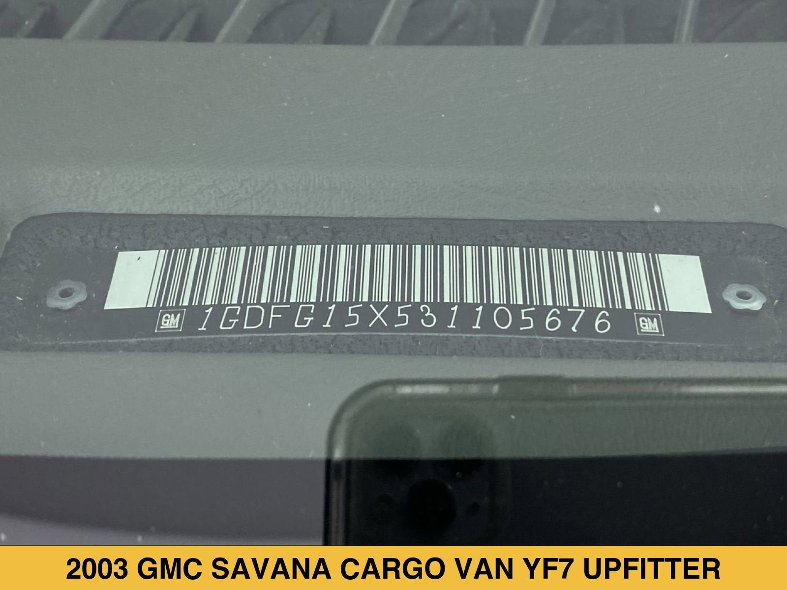 2003 GMC Savana Cargo 1500 YF7 Upfitter