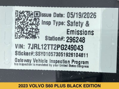 2023 Volvo S60 B5 Plus Black Edition