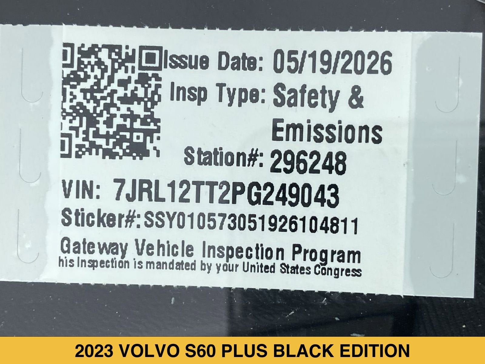 2023 Volvo S60 B5 Plus Black Edition