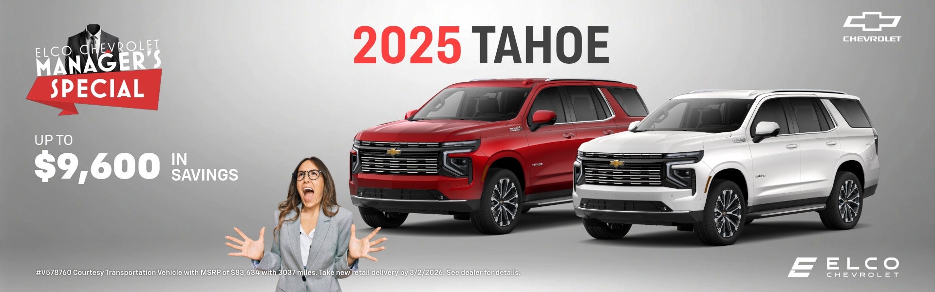 ELCO Chevrolet Tahoe Bonus