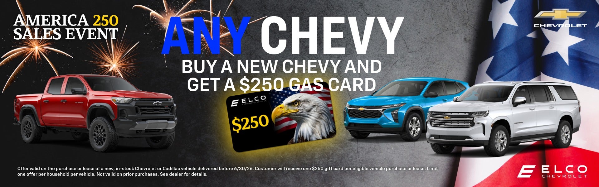 ELCO Chevrolet $250 Gas Card