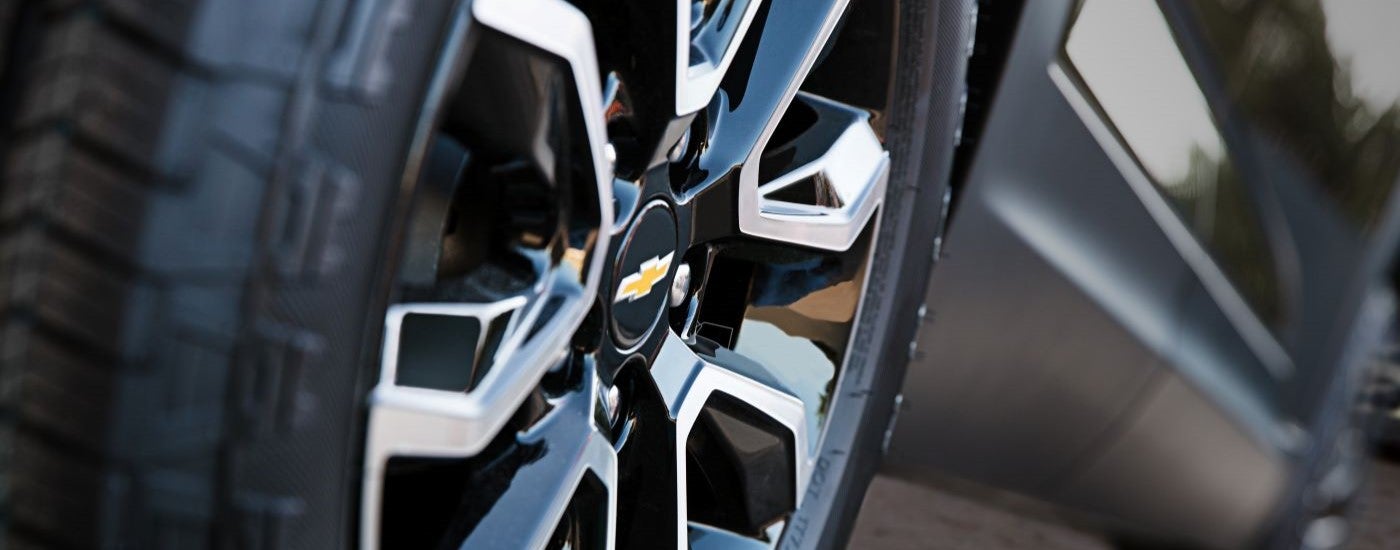 Close up of wheel and tire on a 2021 Chevy Trailblazer ACTIV.