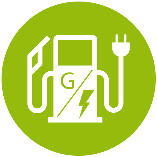 Plug-in hybrid charging icon